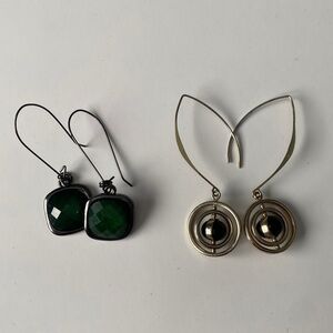 Two pairs of dangle earrings